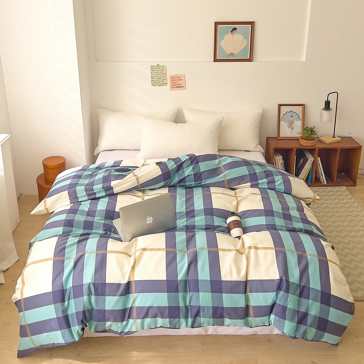 （总）DoDo 兜兜 2025新款全棉纯棉小清新卡通条格系列单被套【可定做尺寸】