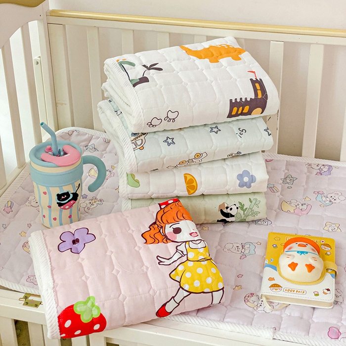 91家纺网 家纺一手货源 找家纺 （总）富馨莱 2025年新款双层纱纯棉软床垫幼儿园儿童床垫