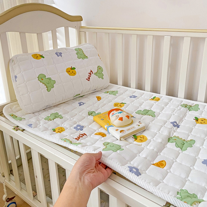 91家纺网 家纺一手货源 找家纺 （总）富馨莱 2025年新款双层纱纯棉软床垫幼儿园儿童床垫