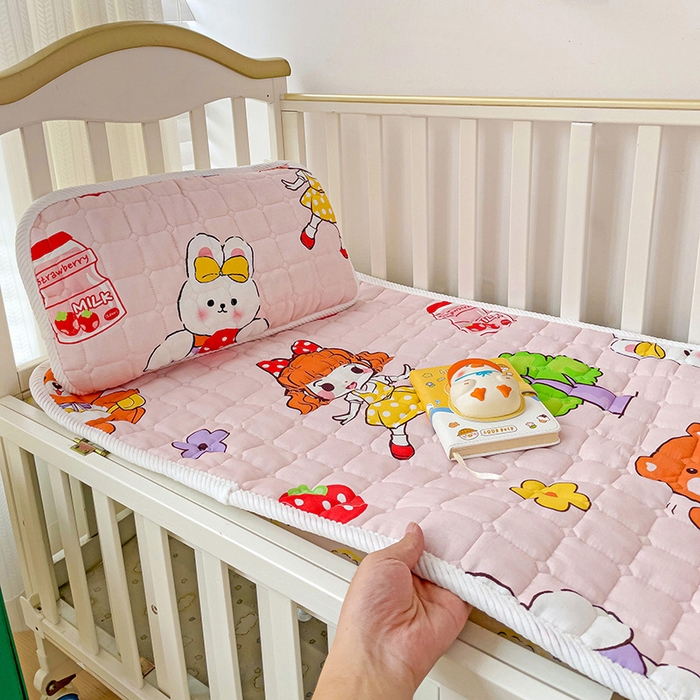 91家纺网 家纺一手货源 找家纺 （总）富馨莱 2025年新款双层纱纯棉软床垫幼儿园儿童床垫