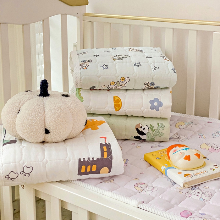 富馨莱 2025年新款双层纱纯棉软床垫幼儿园儿童床垫 组合图仅供展示