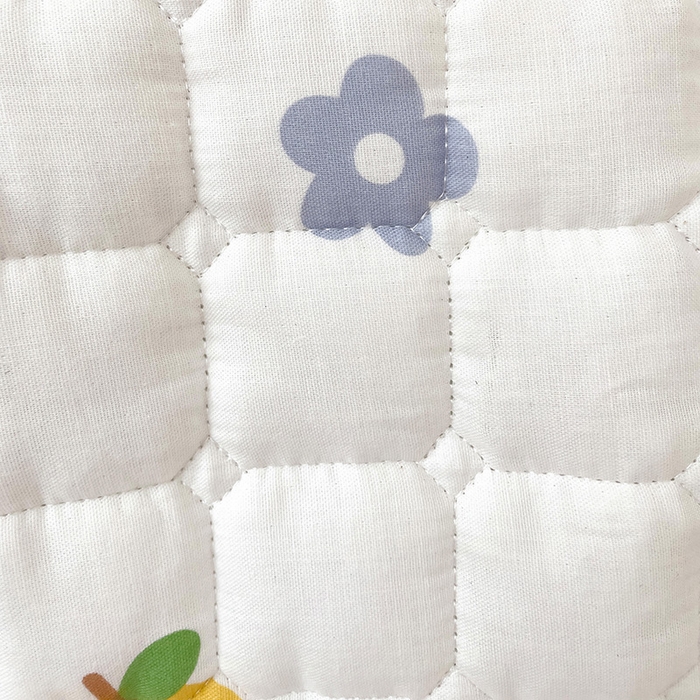 91家纺网 家纺一手货源 找家纺 富馨莱 2025年新款双层纱纯棉软床垫幼儿园儿童床垫 小恐龙-绿