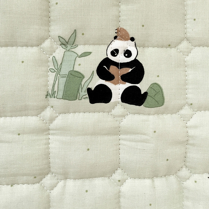 91家纺网 家纺一手货源 找家纺 富馨莱 2025年新款双层纱纯棉软床垫幼儿园儿童床垫 熊猫读书