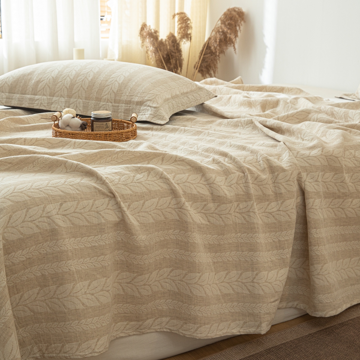 91家纺网 家纺一手货源 找家纺 （总）眠博士 2025新款A类棉麻提花床单单床单床单单件