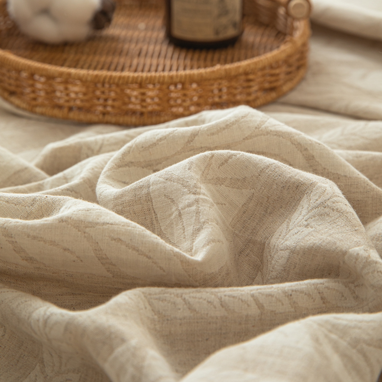 91家纺网 家纺一手货源 找家纺 （总）眠博士 2025新款A类棉麻提花床单单床单床单单件