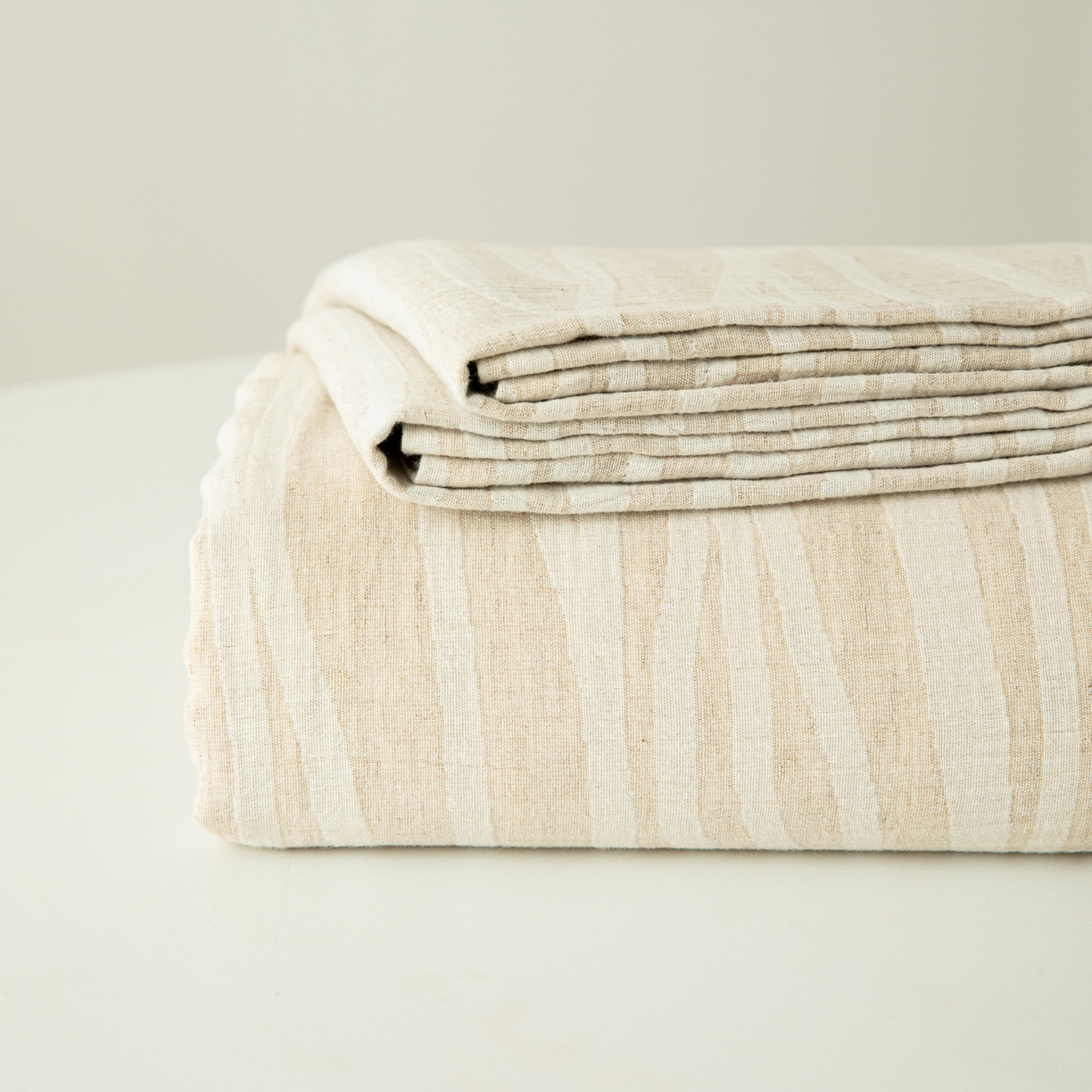 91家纺网 家纺一手货源 找家纺 眠博士 2025新款A类棉麻提花床单单床单床单单件 棉麻床单-树纹