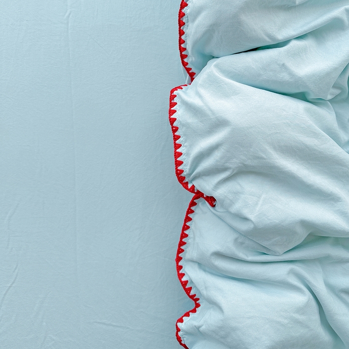 91家纺网 家纺一手货源 找家纺 （总）繁花家居 2025新款高克重云朵棉贝壳边系列四件套