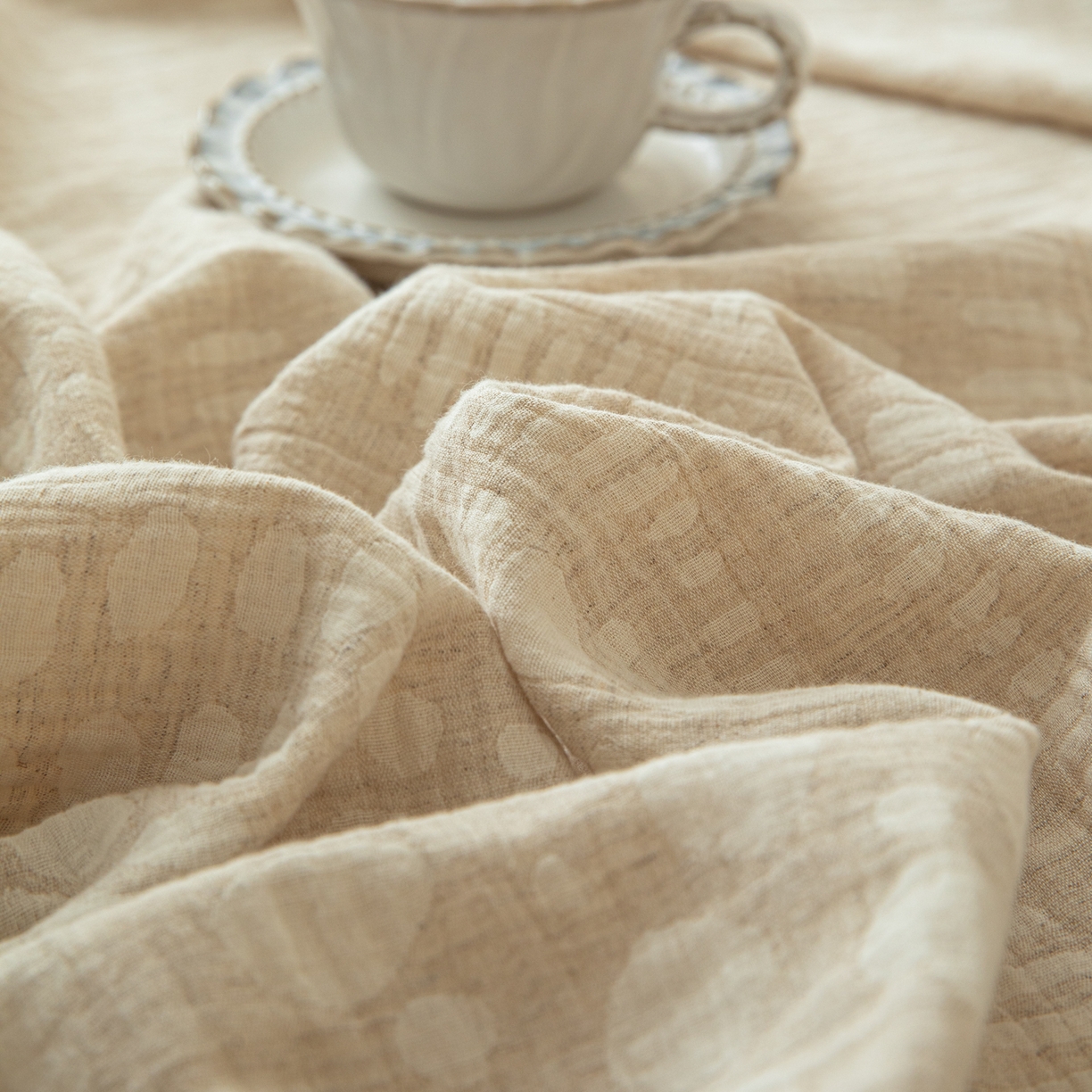 91家纺网 家纺一手货源 找家纺 眠博士 2025新款A类棉麻提花床单单床单床单单件 棉麻床单-豹纹