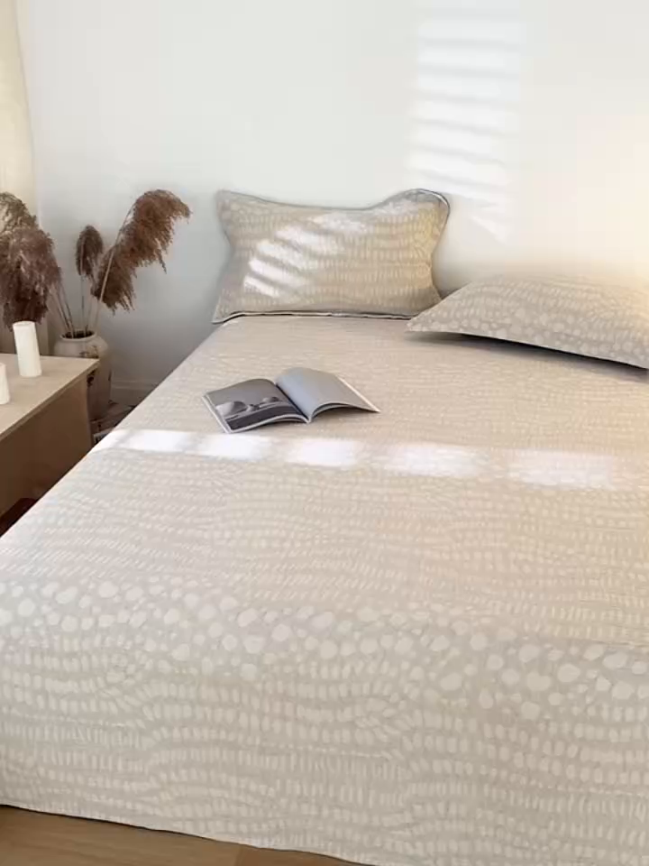 91家纺网 家纺一手货源 找家纺 眠博士 2025新款A类棉麻提花床单单床单床单单件 棉麻床单-豹纹