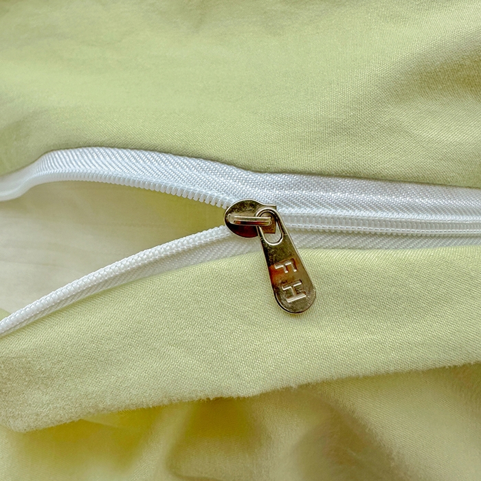 91家纺网 家纺一手货源 找家纺 繁花家居 2025新款高克重云朵棉贝壳边系列四件套 绵绵-豆绿