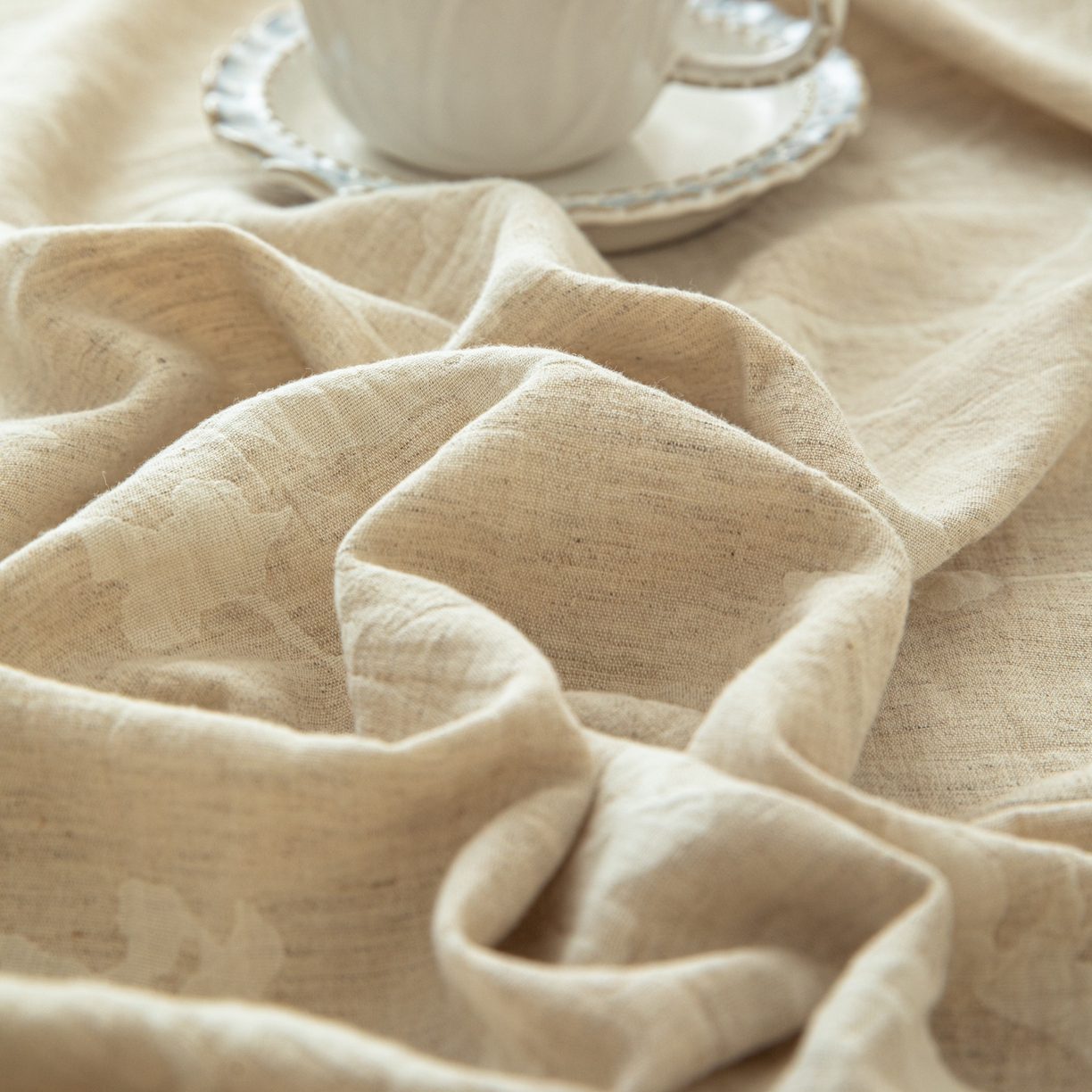 91家纺网 家纺一手货源 找家纺 眠博士 2025新款A类棉麻提花床单单床单床单单件 棉麻床单-摇影