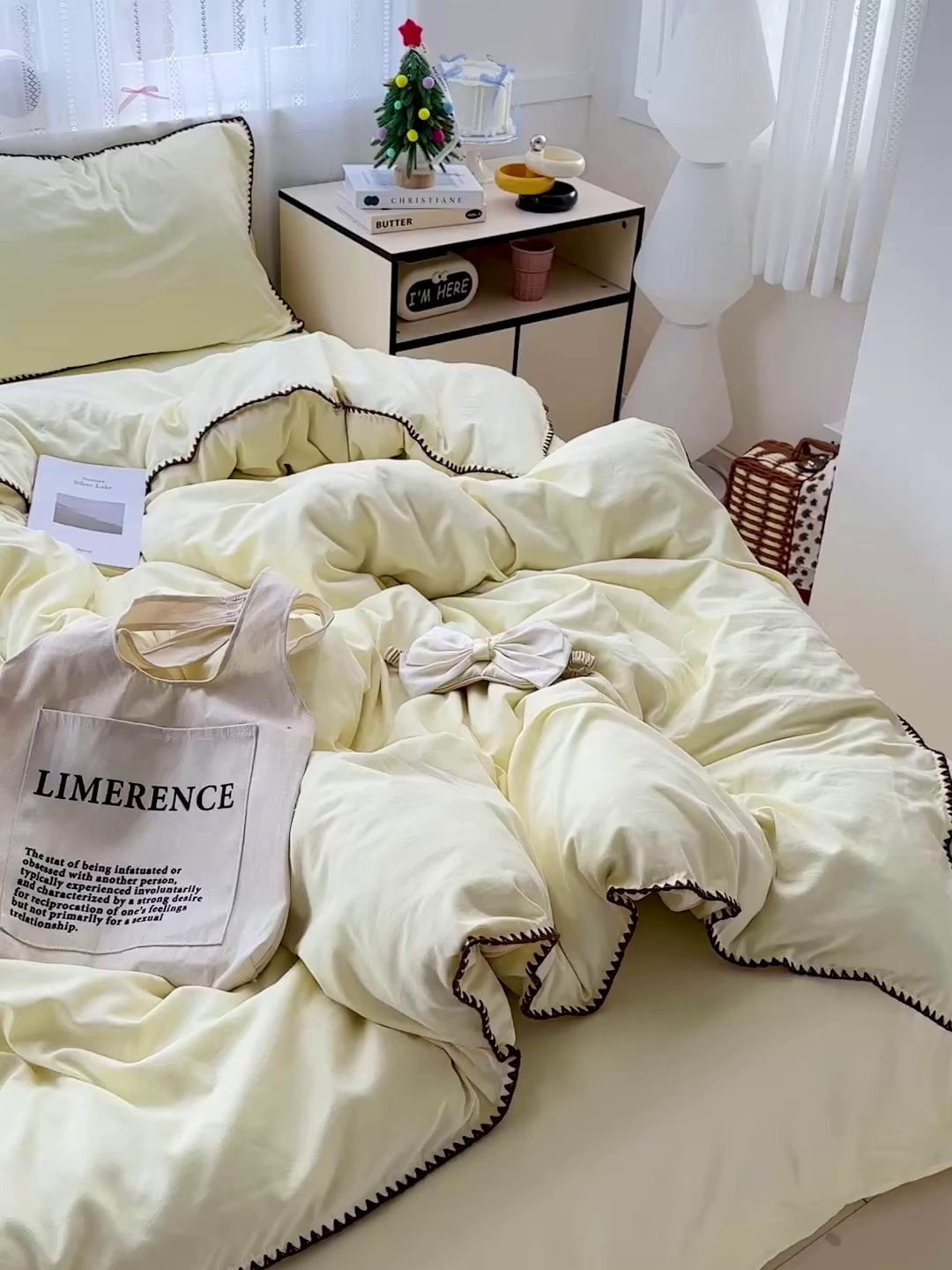 91家纺网 家纺一手货源 找家纺 繁花家居 2025新款高克重云朵棉贝壳边系列四件套 绵绵-羽黄