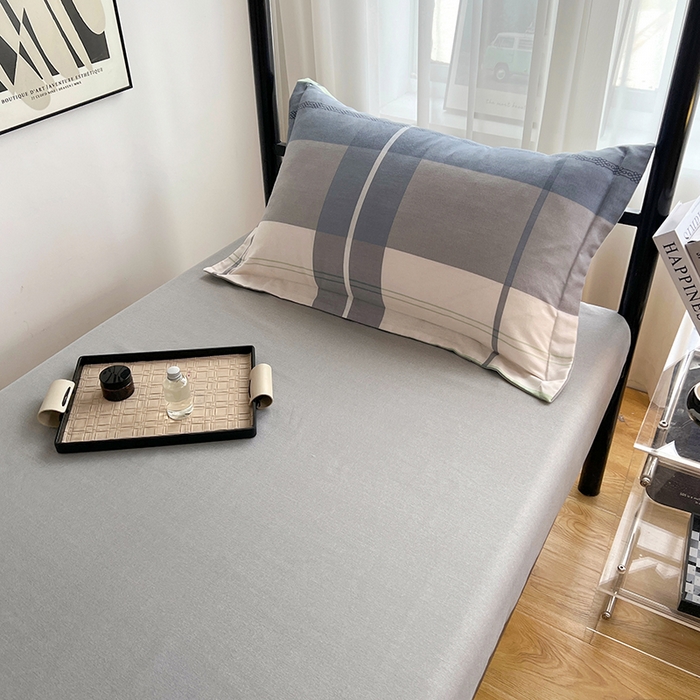 91家纺网 家纺一手货源 找家纺 慕木家纺 2025新款A类高端无印风卡通高克重170克阳光暖绒棉学生套件系列(可供跨境抽空压缩) 协奏曲-绿