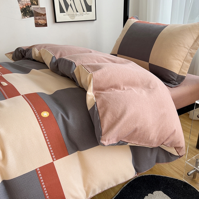 91家纺网 家纺一手货源 找家纺 慕木家纺 2025新款A类高端无印风卡通高克重170克阳光暖绒棉学生套件系列(可供跨境抽空压缩) 爵士氛围