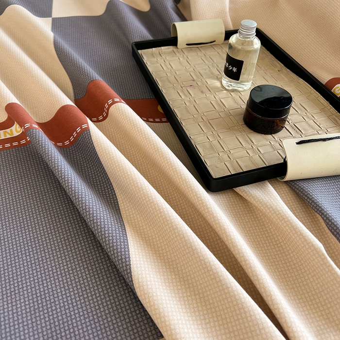 91家纺网 家纺一手货源 找家纺 慕木家纺 2025新款A类高端无印风卡通高克重170克阳光暖绒棉学生套件系列(可供跨境抽空压缩) 爵士氛围