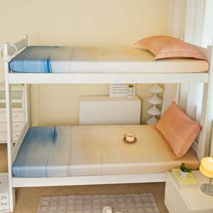 91家纺网 家纺一手货源 找家纺 舒慕家纺 2025新款天丝竹纤维学生软凉席 极光-蓝