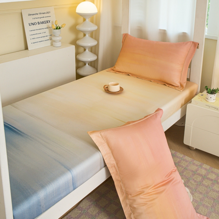 91家纺网 家纺一手货源 找家纺 舒慕家纺 2025新款天丝竹纤维学生软凉席 极光-蓝