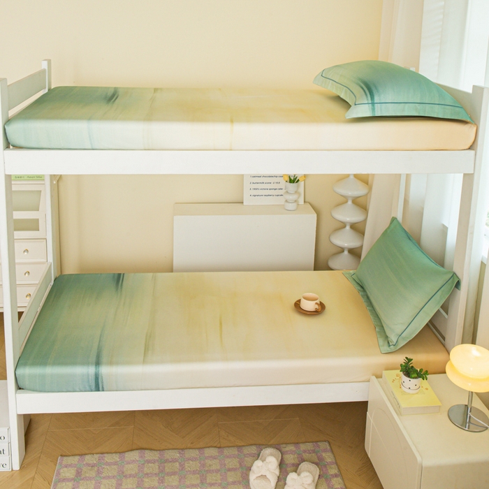 91家纺网 家纺一手货源 找家纺 舒慕家纺 2025新款天丝竹纤维学生软凉席 极光-绿