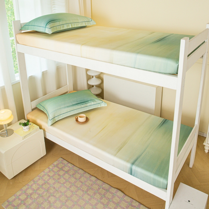 91家纺网 家纺一手货源 找家纺 舒慕家纺 2025新款天丝竹纤维学生软凉席 极光-绿