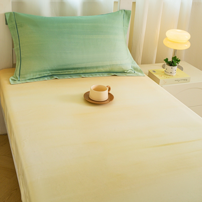 91家纺网 家纺一手货源 找家纺 舒慕家纺 2025新款天丝竹纤维学生软凉席 极光-绿