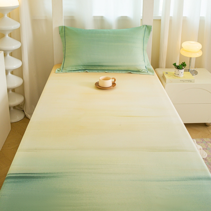 91家纺网 家纺一手货源 找家纺 舒慕家纺 2025新款天丝竹纤维学生软凉席 极光-绿