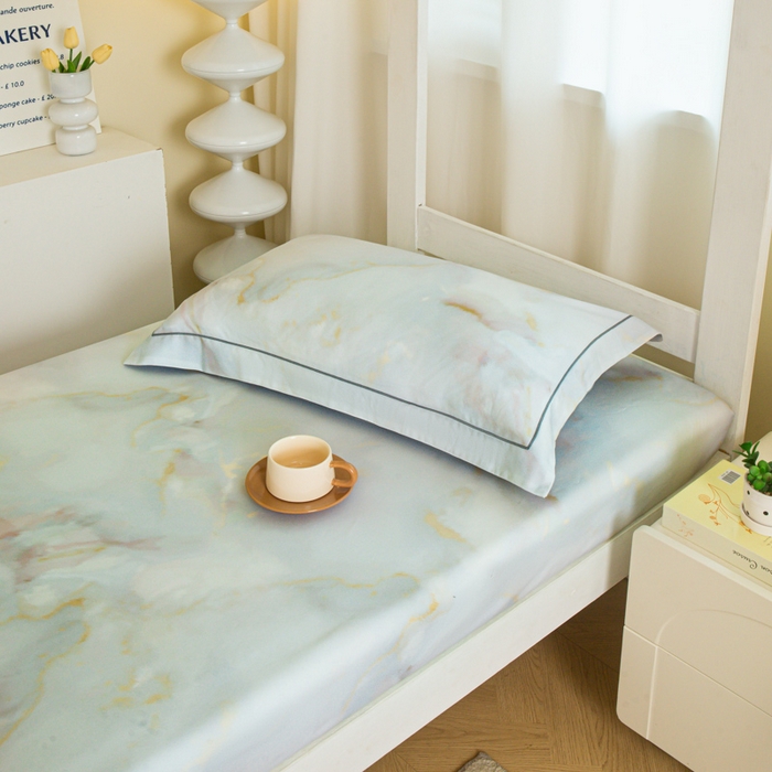 91家纺网 家纺一手货源 找家纺 舒慕家纺 2025新款天丝竹纤维学生软凉席 梦境-灰