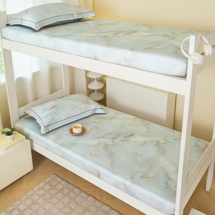 91家纺网 家纺一手货源 找家纺 舒慕家纺 2025新款天丝竹纤维学生软凉席 梦境-灰