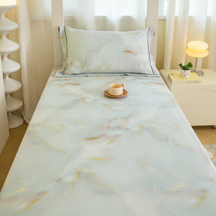 91家纺网 家纺一手货源 找家纺 舒慕家纺 2025新款天丝竹纤维学生软凉席 梦境-灰