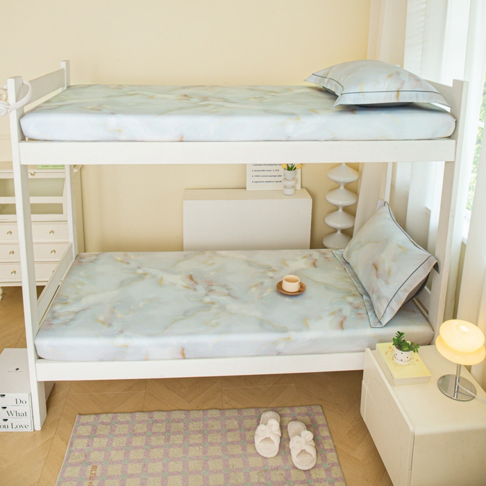 91家纺网 家纺一手货源 找家纺 舒慕家纺 2025新款天丝竹纤维学生软凉席 梦境-灰