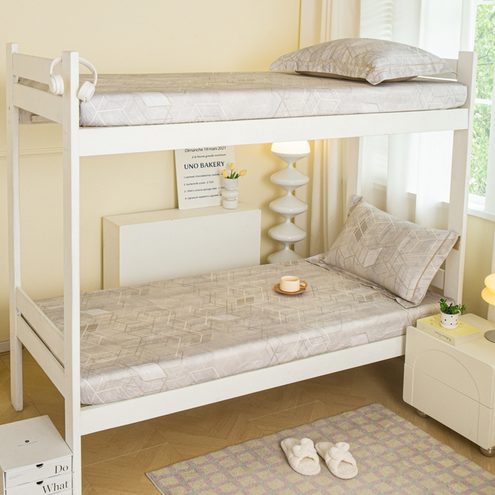 91家纺网 家纺一手货源 找家纺 舒慕家纺 2025新款天丝竹纤维学生软凉席 摩卡-灰