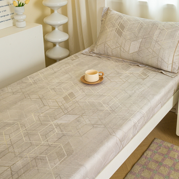 91家纺网 家纺一手货源 找家纺 舒慕家纺 2025新款天丝竹纤维学生软凉席 摩卡-灰