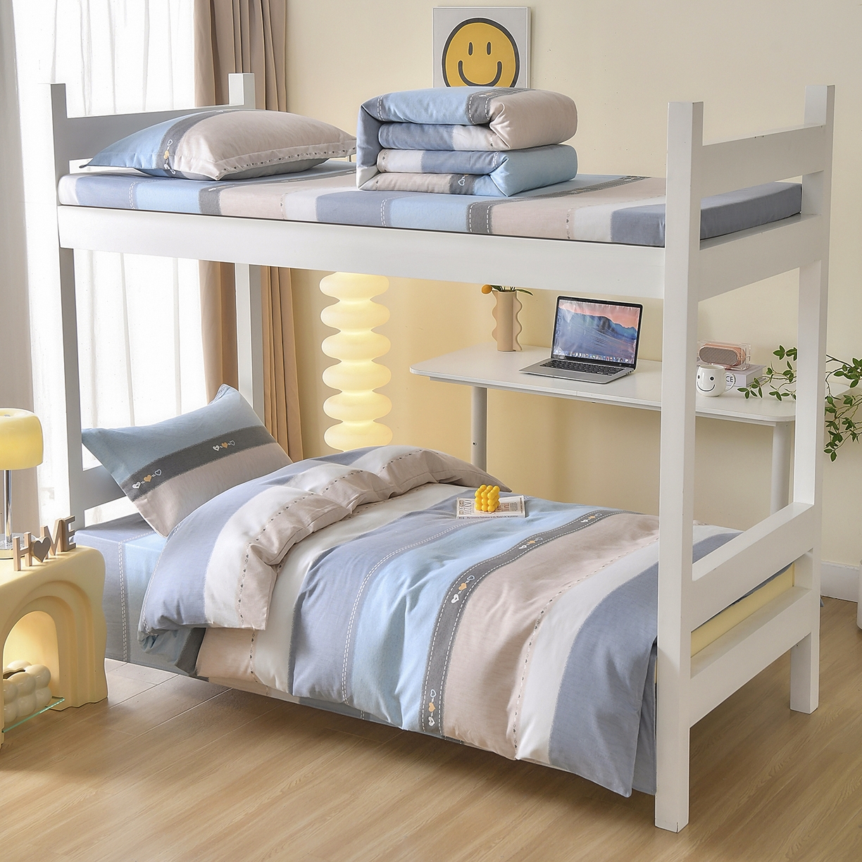 优尚 2025全棉纯棉磨毛喷气印花学生三件套 罗马格调