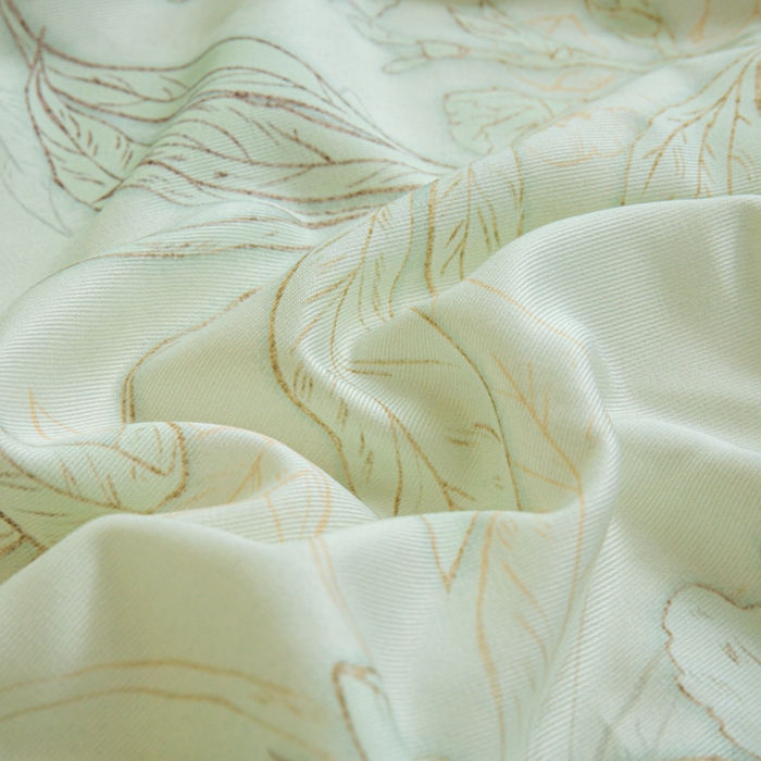 91家纺网 家纺一手货源 找家纺 舒慕家纺 2025新款天丝竹纤维学生软凉席 莫奈-绿