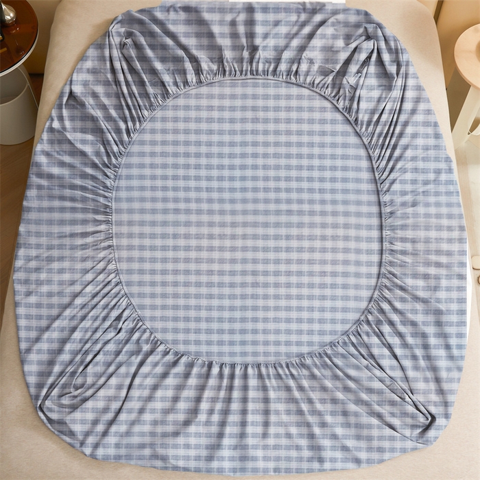 91家纺网 家纺一手货源 找家纺 优尚家纺 2025新款全棉磨毛纯棉喷气印花清新轻奢款四件套 雅韵灰格