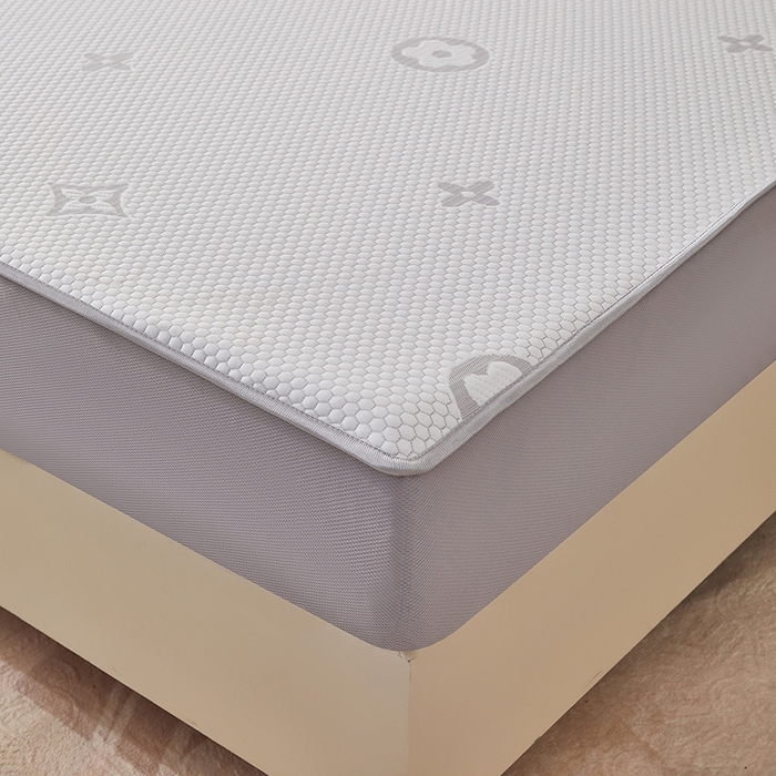 91家纺网 家纺一手货源 找家纺 凤杰  2025新款冰豆豆凉豆豆凉席床笠款盖盖毯夏被四件套 四叶草-高级灰