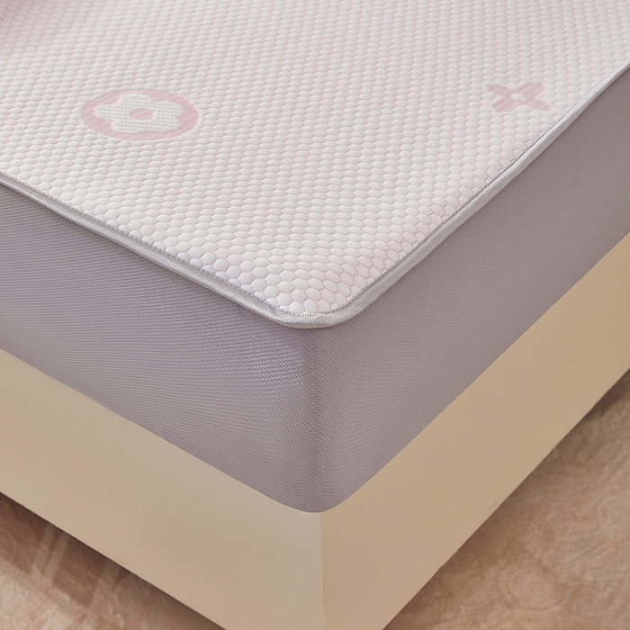 91家纺网 家纺一手货源 找家纺 凤杰  2025新款冰豆豆凉豆豆凉席床笠款盖盖毯夏被四件套 四叶草-樱花粉