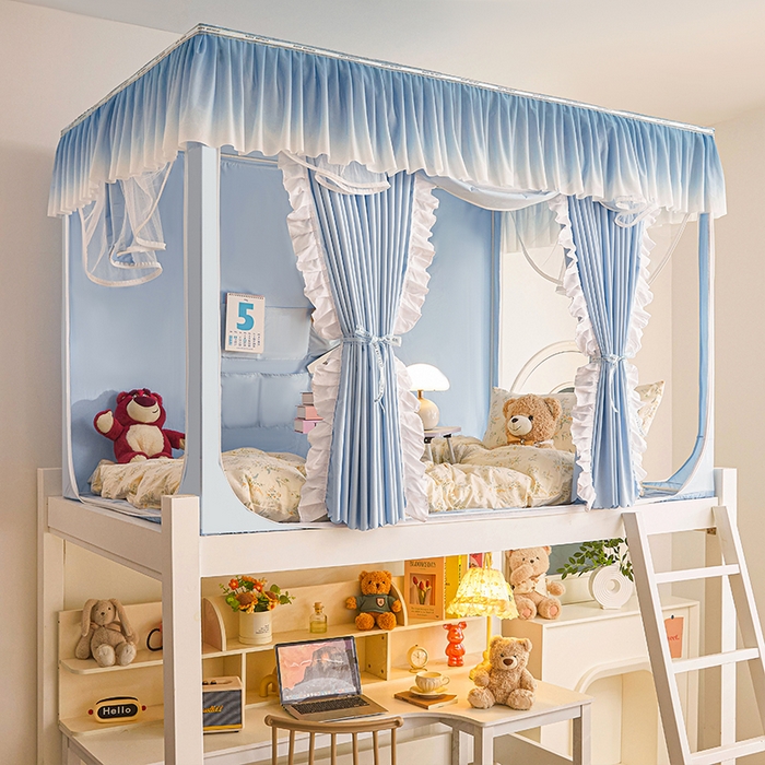 91家纺网 家纺一手货源 找家纺 （总）薇梦蚊帐 2025新款学生宿舍遮光渐变学生蚊帐