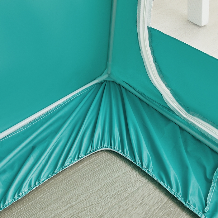 91家纺网 家纺一手货源 找家纺 薇梦蚊帐 2025新款学生宿舍遮光渐变蚊帐 渐变花边-果绿