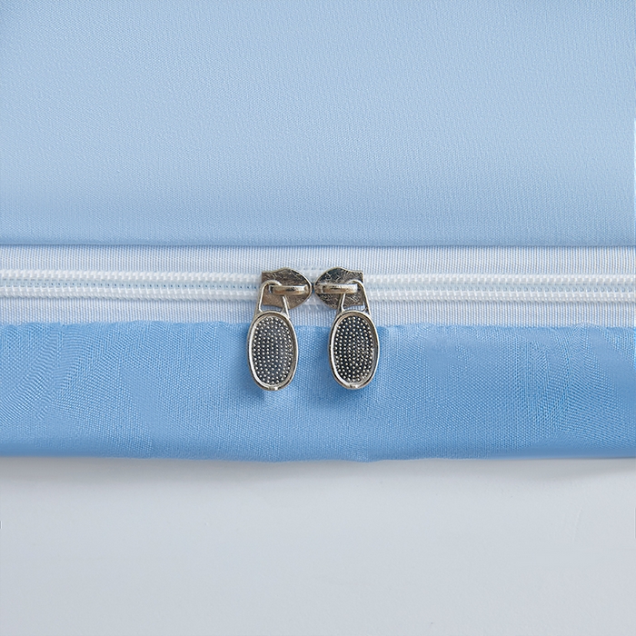 91家纺网 家纺一手货源 找家纺 薇梦蚊帐 2025新款学生宿舍遮光渐变蚊帐 渐变花边-天蓝色