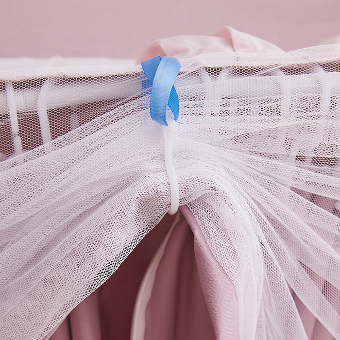 91家纺网 家纺一手货源 找家纺 薇梦蚊帐 2025新款学生宿舍遮光渐变蚊帐 渐变花边-香芋紫