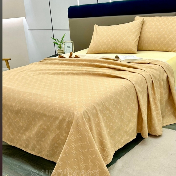 91家纺网 家纺一手货源 找家纺 雲归梦 2025新款原棉老粗布床单席子凉席印花三件套  安娜