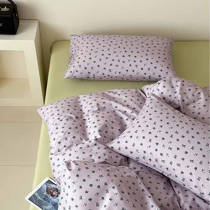 91家纺网 家纺一手货源 找家纺 （总）Mr.pig猪先生水洗棉 2025新款A类全棉水洗棉小清新数码印花四件套纯棉床单被套学生宿舍三件套床笠款床上用品