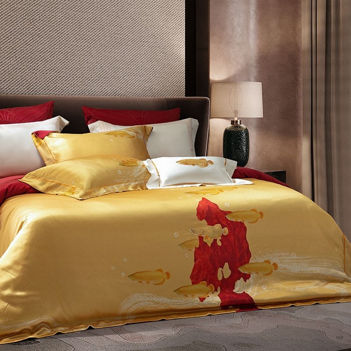 91家纺网 家纺一手货源 找家纺 （总）至爱今生 2025新款亲肤舒适四件套系列-金玉满堂