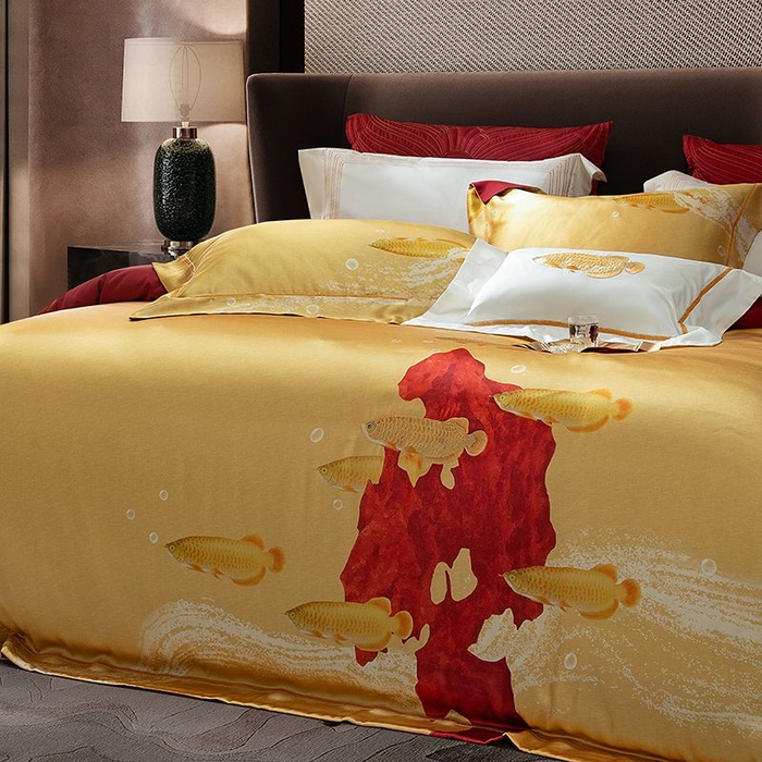 91家纺网 家纺一手货源 找家纺 （总）至爱今生 2025新款亲肤舒适四件套系列-金玉满堂