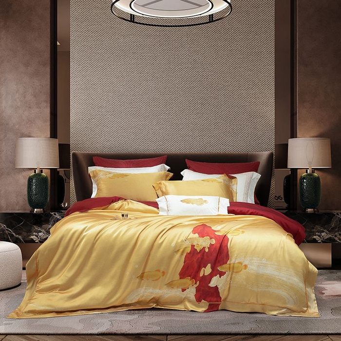 91家纺网 家纺一手货源 找家纺 （总）至爱今生 2025新款亲肤舒适四件套系列-金玉满堂,金玉满堂