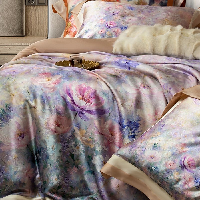 91家纺网 家纺一手货源 找家纺 （总）至爱今生 2025新款亲肤舒适四件套系列-花语