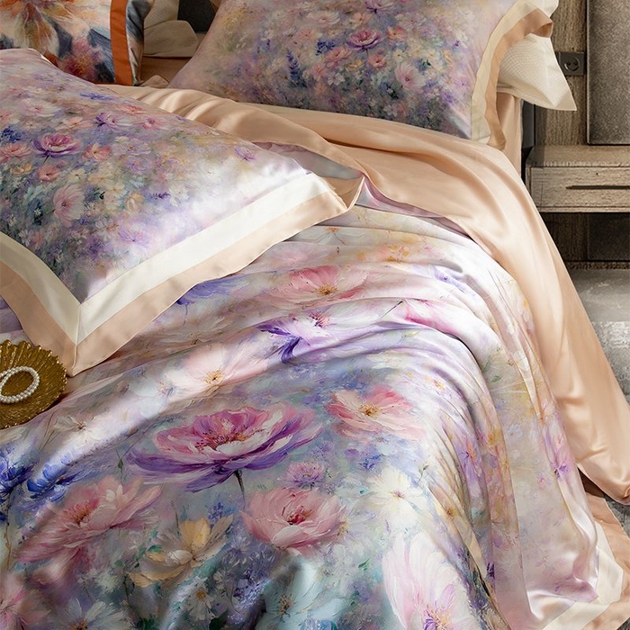 91家纺网 家纺一手货源 找家纺 （总）至爱今生 2025新款亲肤舒适四件套系列-花语