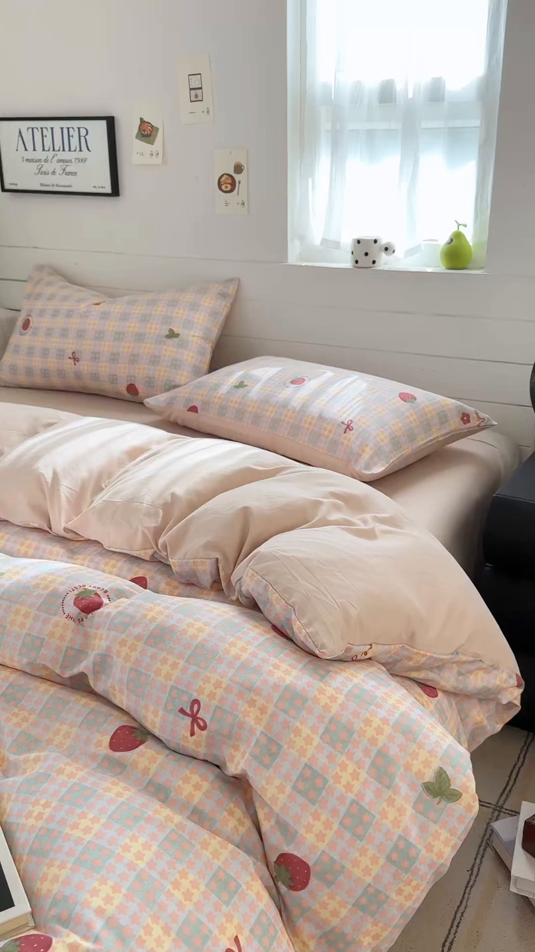 91家纺网 家纺一手货源 找家纺 可可家纺 2025直播热款亲肤有氧提花小竺棉四件套 莓天开星