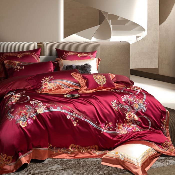 91家纺网 家纺一手货源 找家纺 （总）至爱今生 2025新款亲肤舒适四件套系列-安吉丽娜