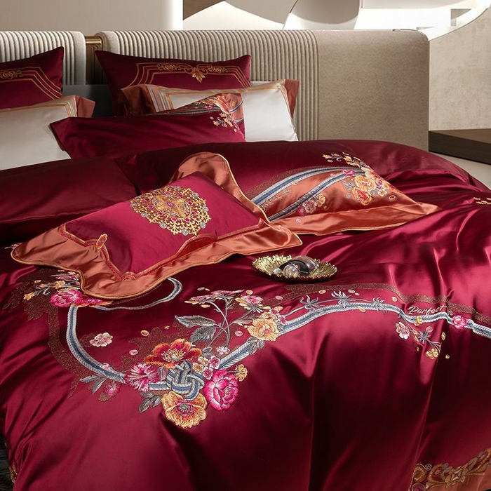 91家纺网 家纺一手货源 找家纺 （总）至爱今生 2025新款亲肤舒适四件套系列-安吉丽娜